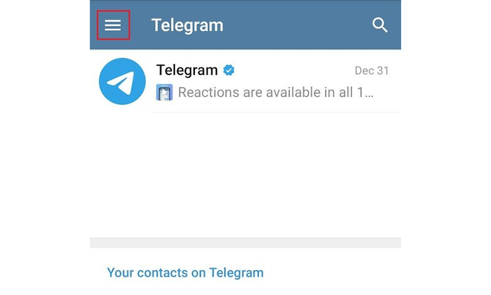 روی سه نقطه در بالا سمت چپ ضربه بزنید.