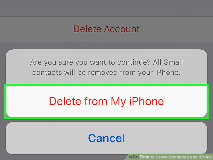 روی گزینه Delete from My iPhone ضربه بزنید