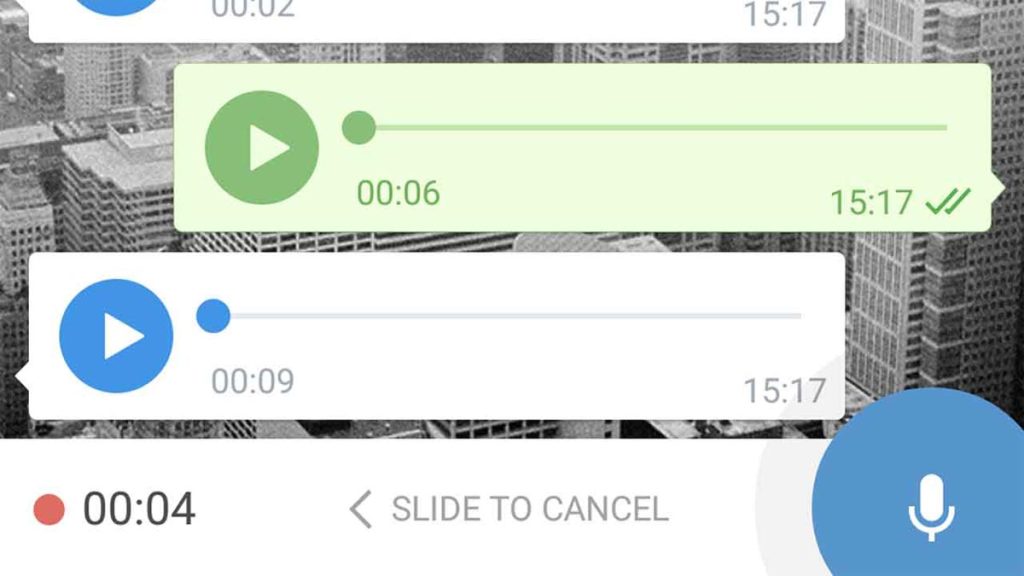 ارسال ویس تلگرام بدون لمس میکروفون