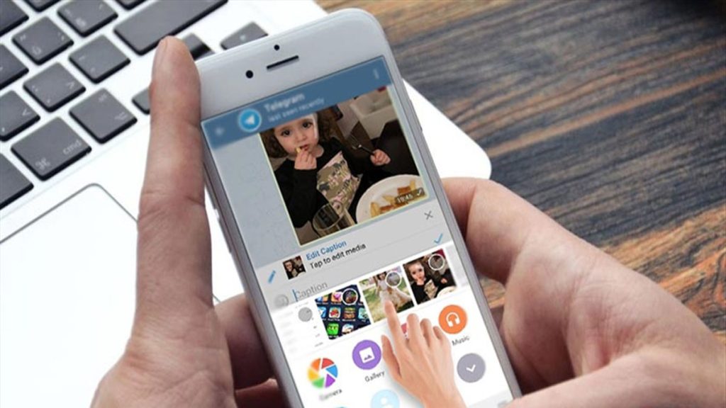 چرخاندن و تغییر ابعاد عکس در تلگرام
