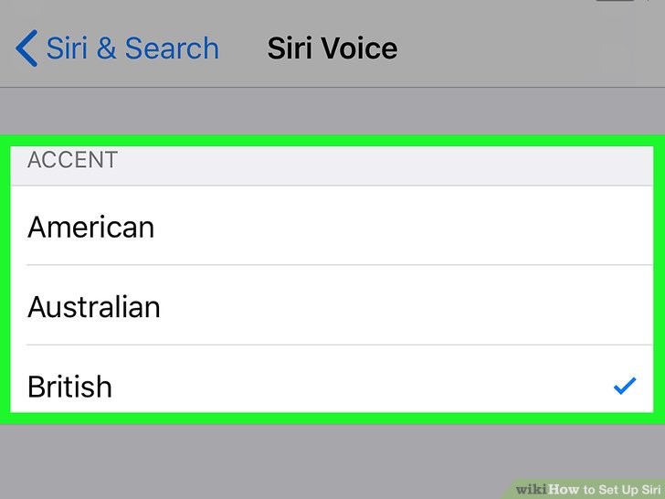 صدای سیری را تغییر دهید