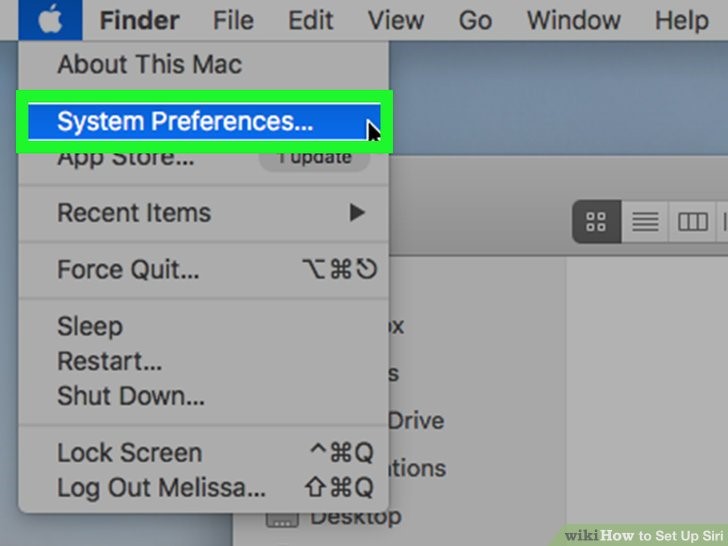 روی گزینه System Preferencesکلیک کنید