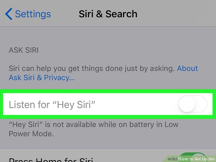 اگر مایل بودید گزینه «Hey Siri» را فعال کنید