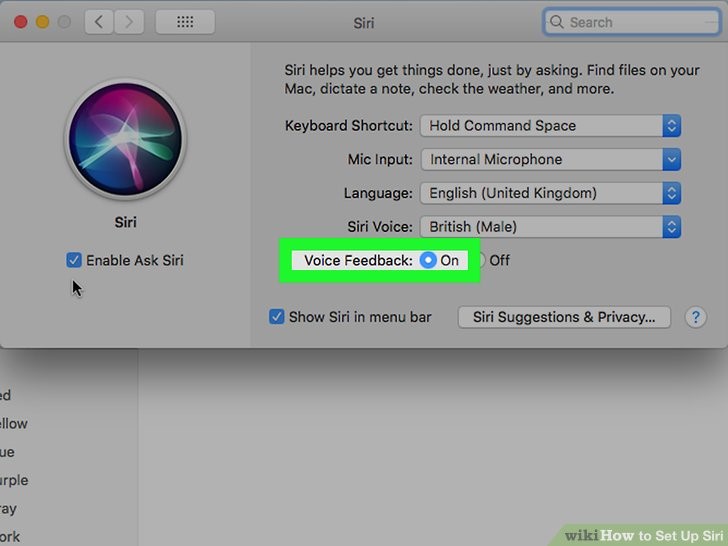 بازخورد صوتی سیری را فعال کنید