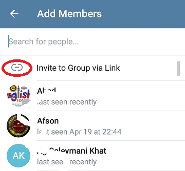 دعوت به گروه تلگرام