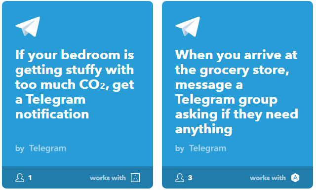 تعامل IFTTT تلگرام
