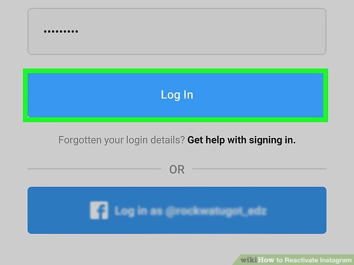 روی گزینه ورود Log in ضربه بزنید