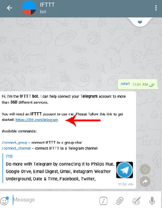 لمس گزینه Start