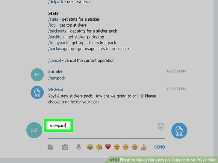 عبارت /newpack را تایپ کنید و روی دکمه اینتر Enter و یا بازگشت Return فشار دهید
