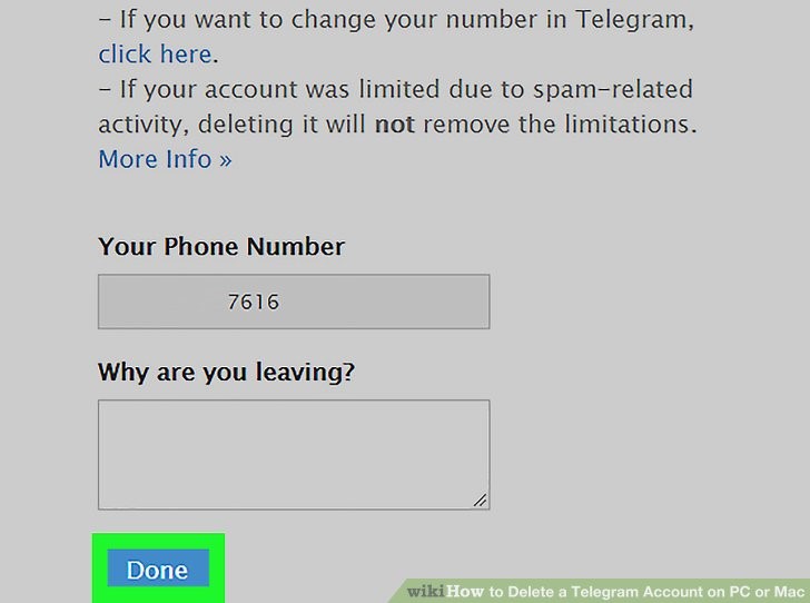 روی دکمه آبی Done کلیک کنید