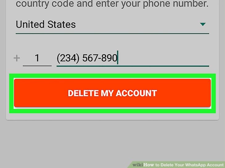 روی گزینه Delete My Accountضربه بزنید