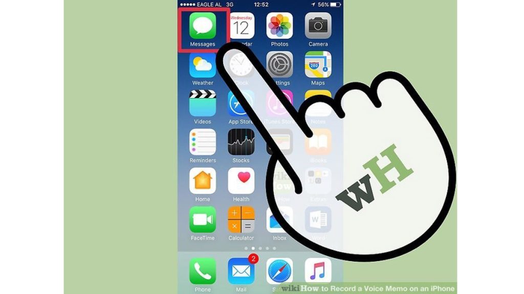 نحوه ضبط پیام صوتی ( voice memo) بر روی آیفون