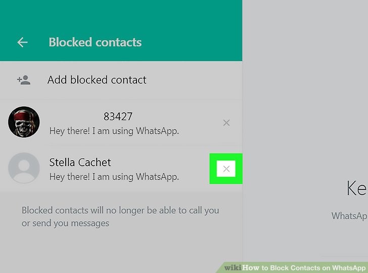 در صورت نیاز مخاطب را از مسدودی خارج کنید