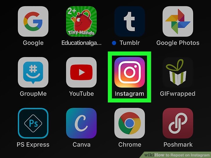 برنامه اینستاگرام را باز کنید
