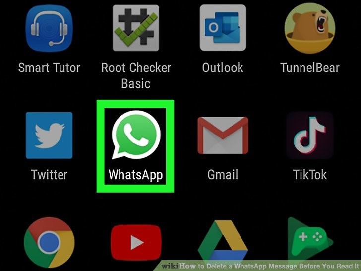 برنامه واتس اپ را باز کنید