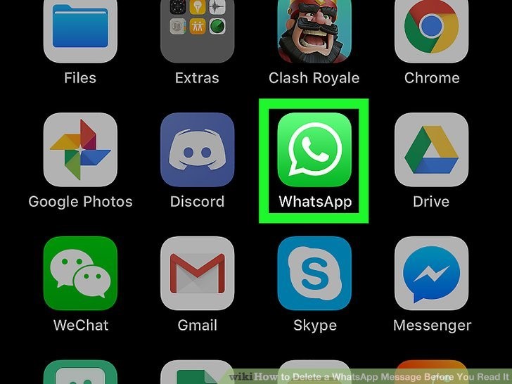 برنامه واتس اپ را باز کنید