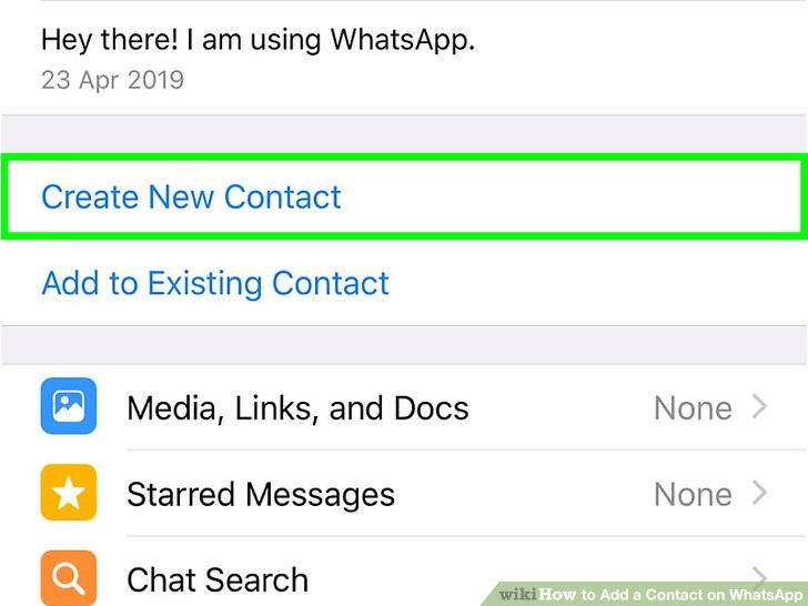 روی افزودن به مخاطبین add to Contacts ضربه بزنید