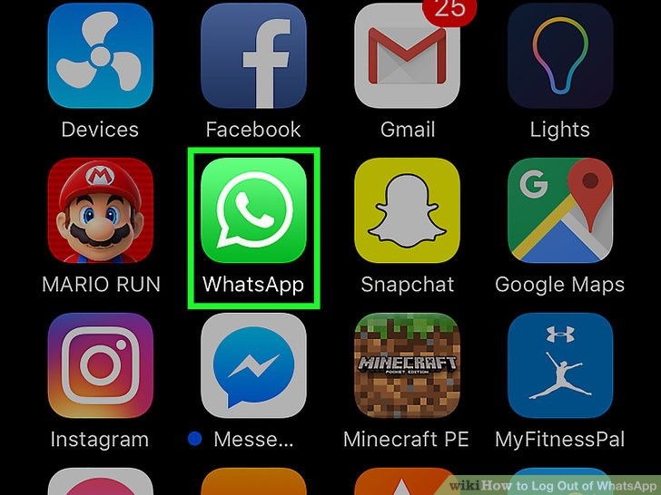 روی آیکون واتس اپ ضربه بزنید و نگه دارید