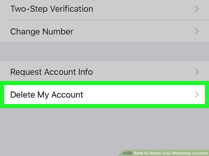روی گزینه Delete My Account ضربه بزنید