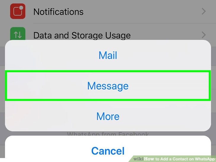 روی پیام یا Message ضربه بزنید