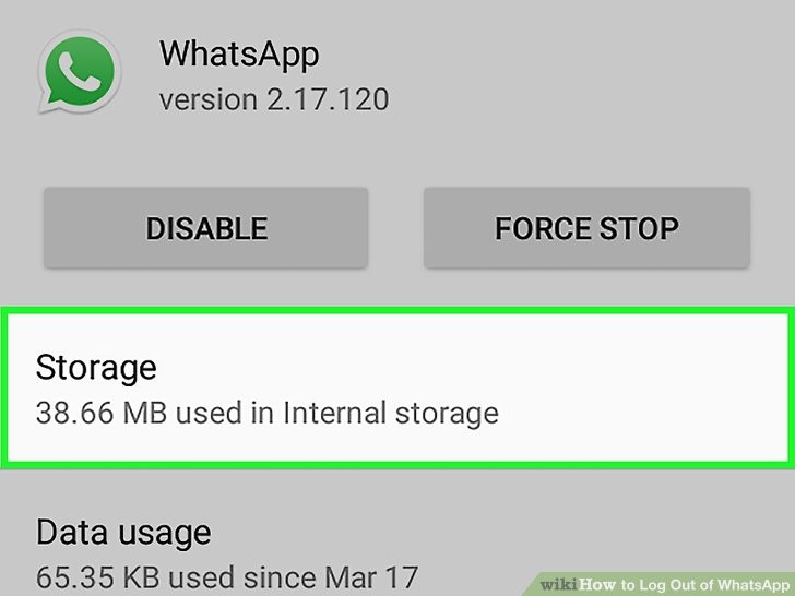 روی گزینه ذخیره Storage ضربه بزنید