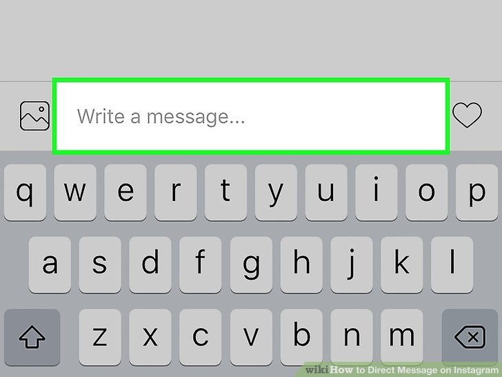 روی قسمت “Write a message” ضربه بزنید