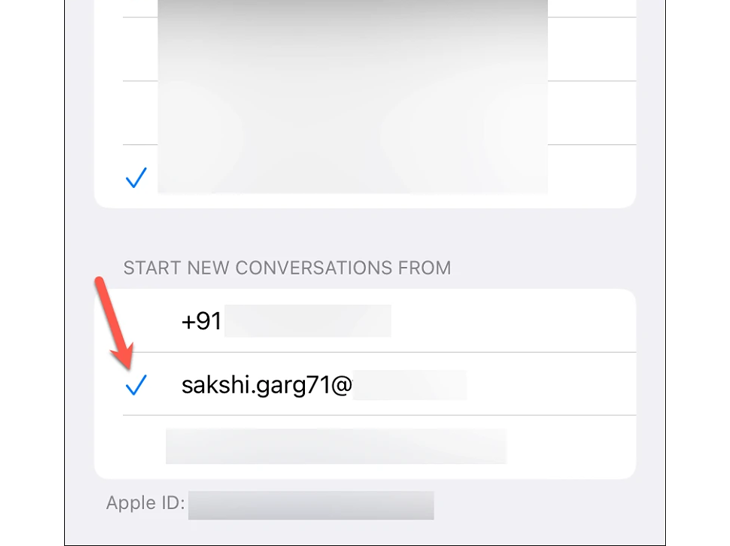به جای شماره تلفن، شناسه ایمیل خود را بررسی کنید.