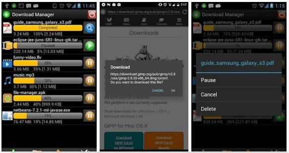 برنامه Download Manager برنامه Download Manager