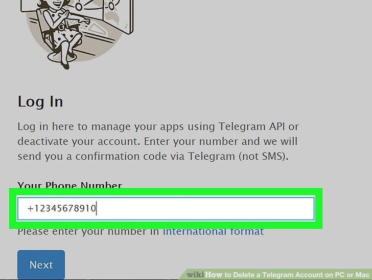در فیلد «Your Phone Number»، شماره تلفن خود را وارد کنید