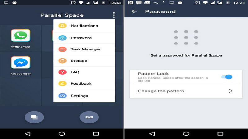 به برنامه Parallel Apps وارد شوید به برنامه Parallel Apps وارد شوید