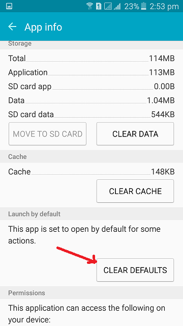 گزینه Clear Defaults را انتخاب کنید گزینه Clear Defaults را انتخاب کنید