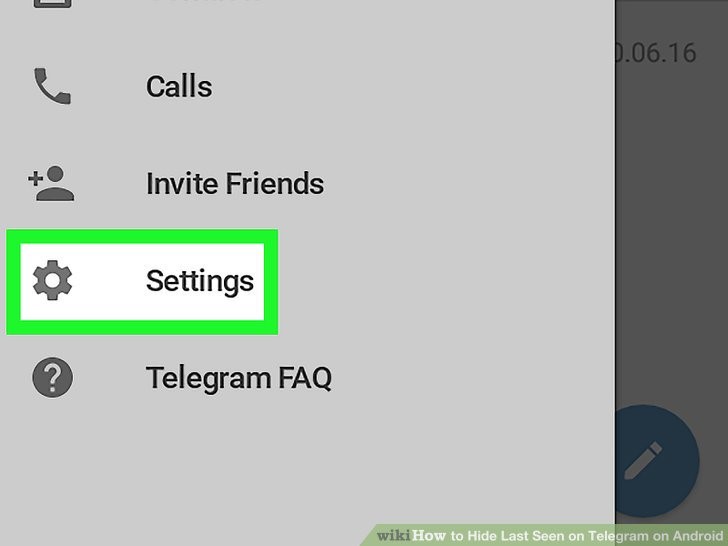 روی گزینه Setting ضربه بزنید