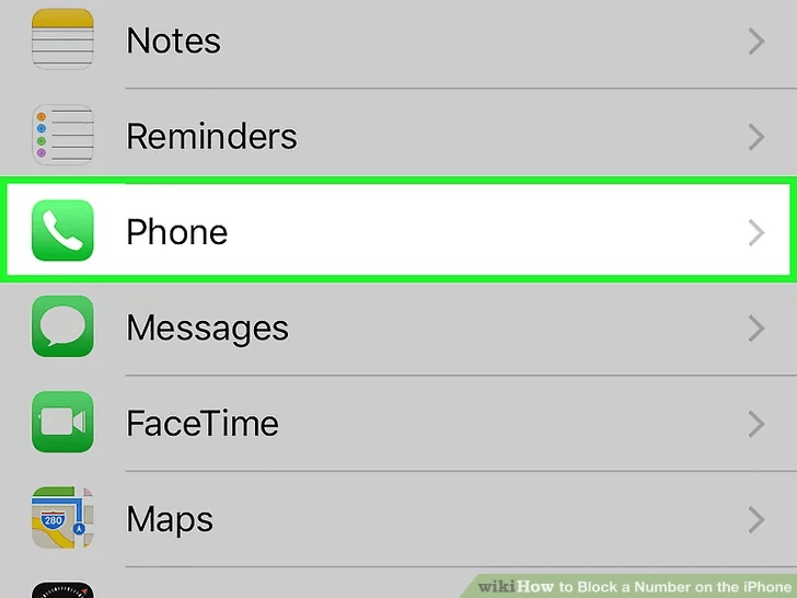 روی گزینه Phone ضربه بزنید