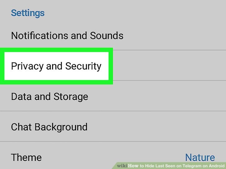 روی گزینه Privacy and Security ضربه بزنید