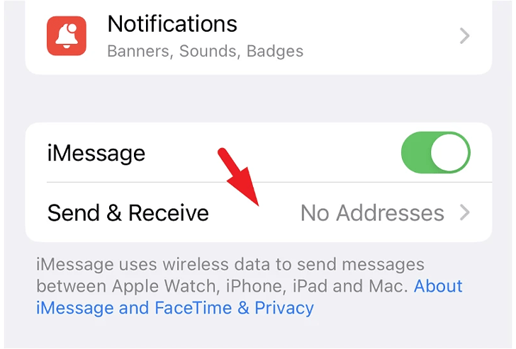 روی گزینه «ارسال و دریافت» (Send & Recieve) ضربه بزنید