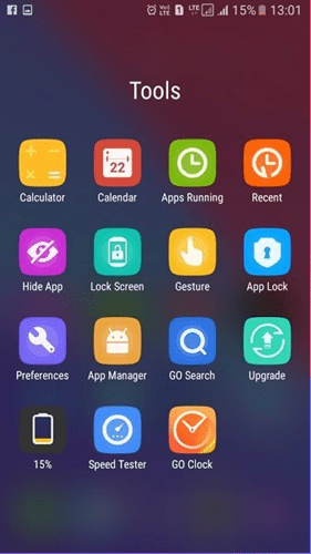 آیکون Hide Apps با نماد “چشم” را لمس کنید