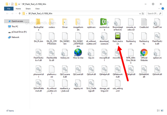 روی فایل flash_tool.exe کلیک کنید روی فایل flash_tool.exe کلیک کنید