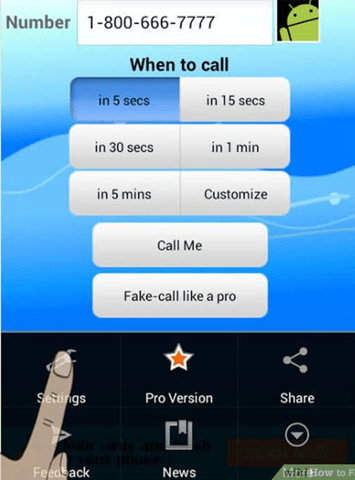 به بخش تنظیمات یا Settings اپلیکیشن “Fake Call Me” وارد شوید به بخش تنظیمات یا Settings اپلیکیشن “Fake Call Me” وارد شوید
