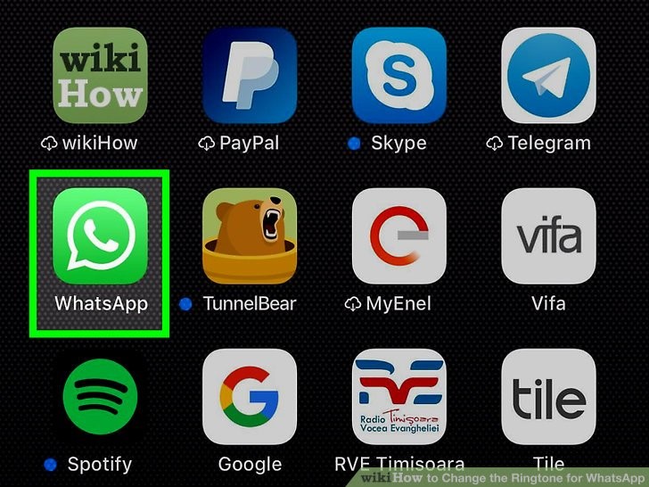 برنامه واتس اپ را روی آیفون خود باز کنید