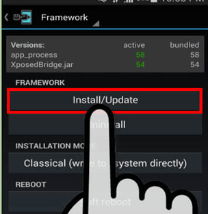 گزینه Install/Update را انتخاب کنید گزینه Install/Update را انتخاب کنید
