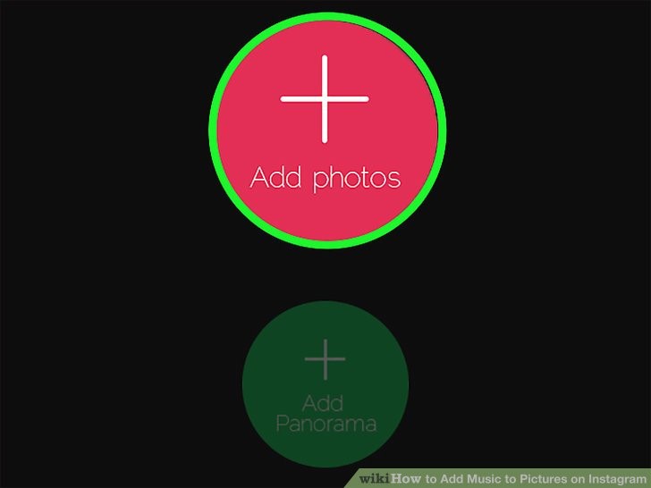 روی گزینه Add photos ضربه بزنید