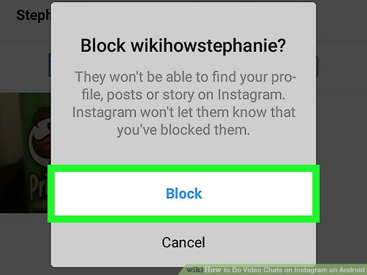 دوباره روی گزینه Block ضربه بزنید