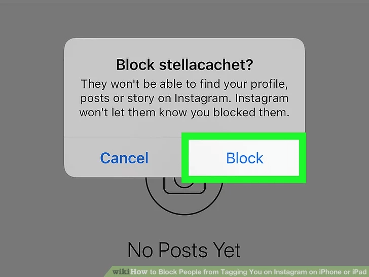برای تایید روی گزینه Block ضربه بزنید