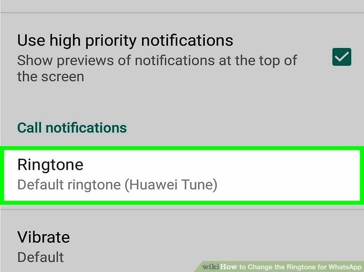 روی زنگ آهنگ زیر «Call notification» ضربه بزنید