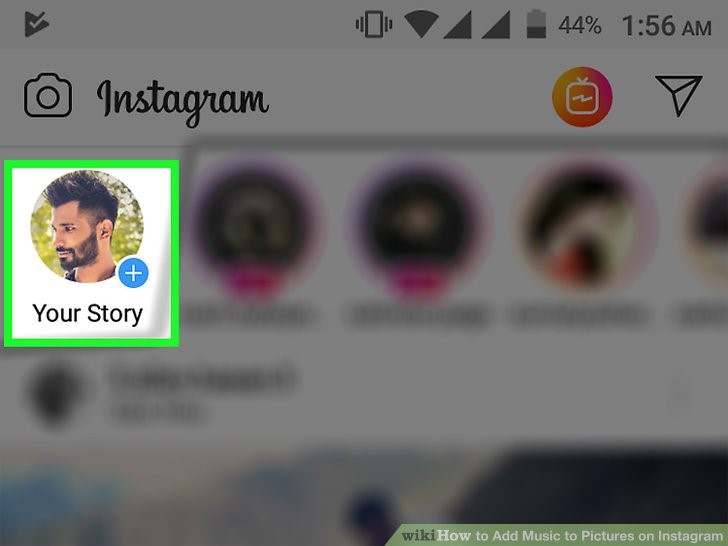 روی گزینه Your Story ضربه بزنید