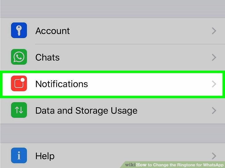 روی گزینه Notifications ضربه بزنید