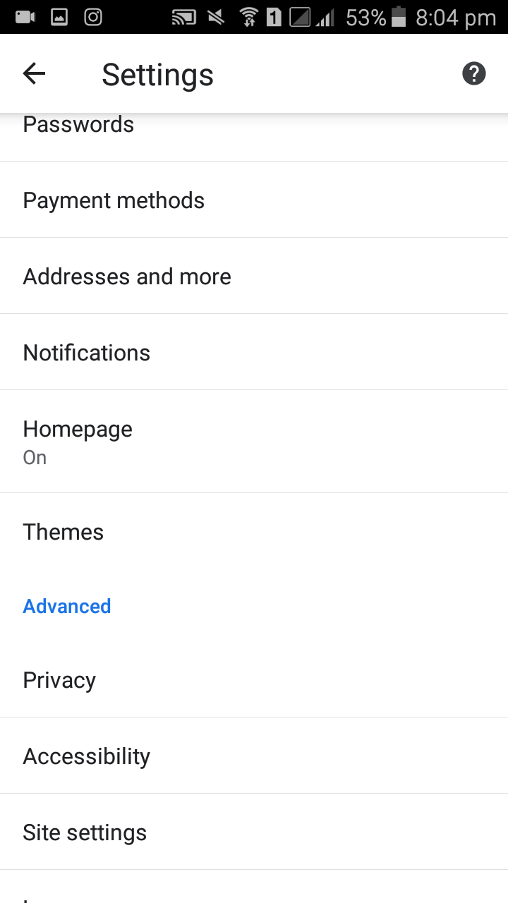 گزینه “Privacy”را لمس نمایید