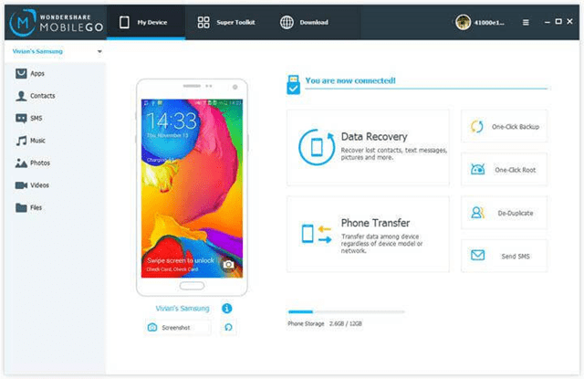برنامه : Wondershare MobileGo for Android برنامه : Wondershare MobileGo for Android