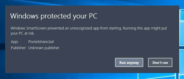 گزینه Run anyway را انتخاب کنید گزینه Run anyway را انتخاب کنید