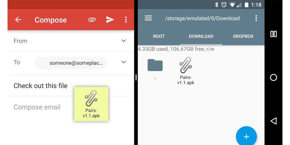 قابلیت Drag & Drop اندروید